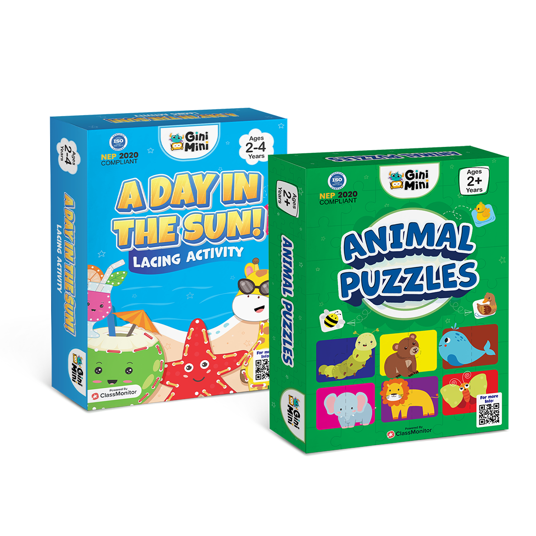 Curios toddler set - Lacing and Puzzle Activity