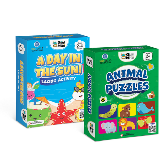 Curios toddler set - Lacing and Puzzle Activity
