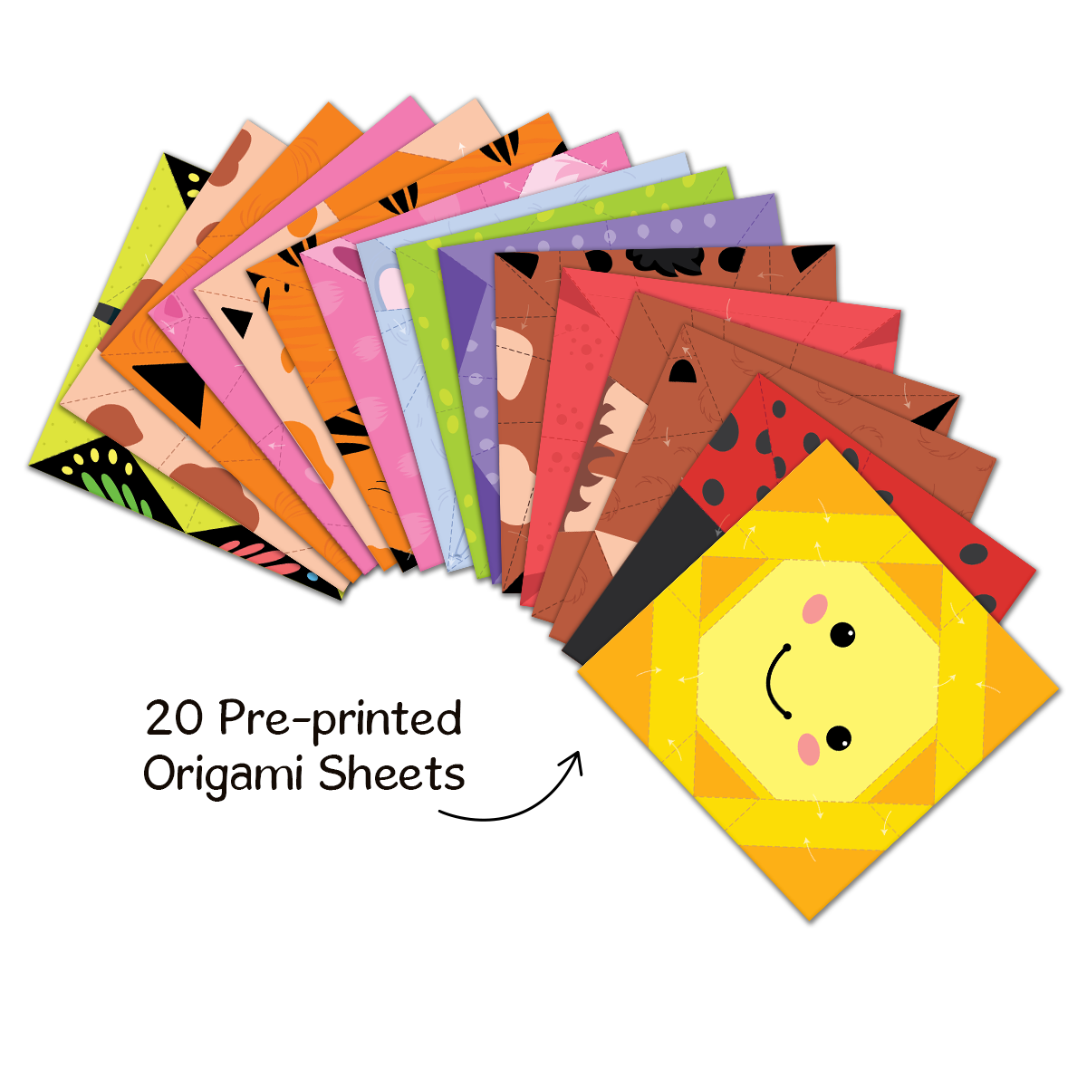 GiniMini Origami Craft Kit for Kids – DIY Paper Folding & Coloring Fun (Ages 4+)
