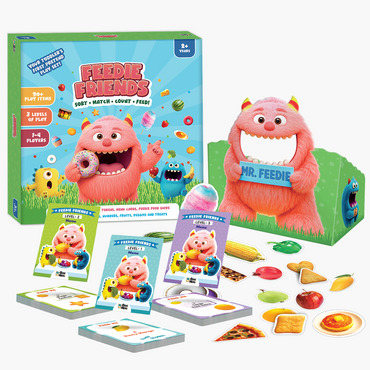 GiniMini Feedie Friends Educational Toy for Toddlers | Cooperative Feeding Game for Toddlers | Early Math, Colors & Shapes | Screen-Free Learning for Ages 2-4