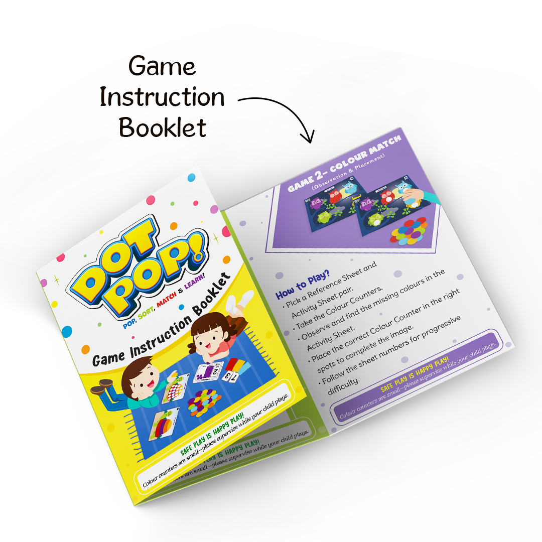 GiniMini DOT POP | Colour & Counting Activity Kit for Kids Aged 2–5 | Reusable & Screen-Free Play