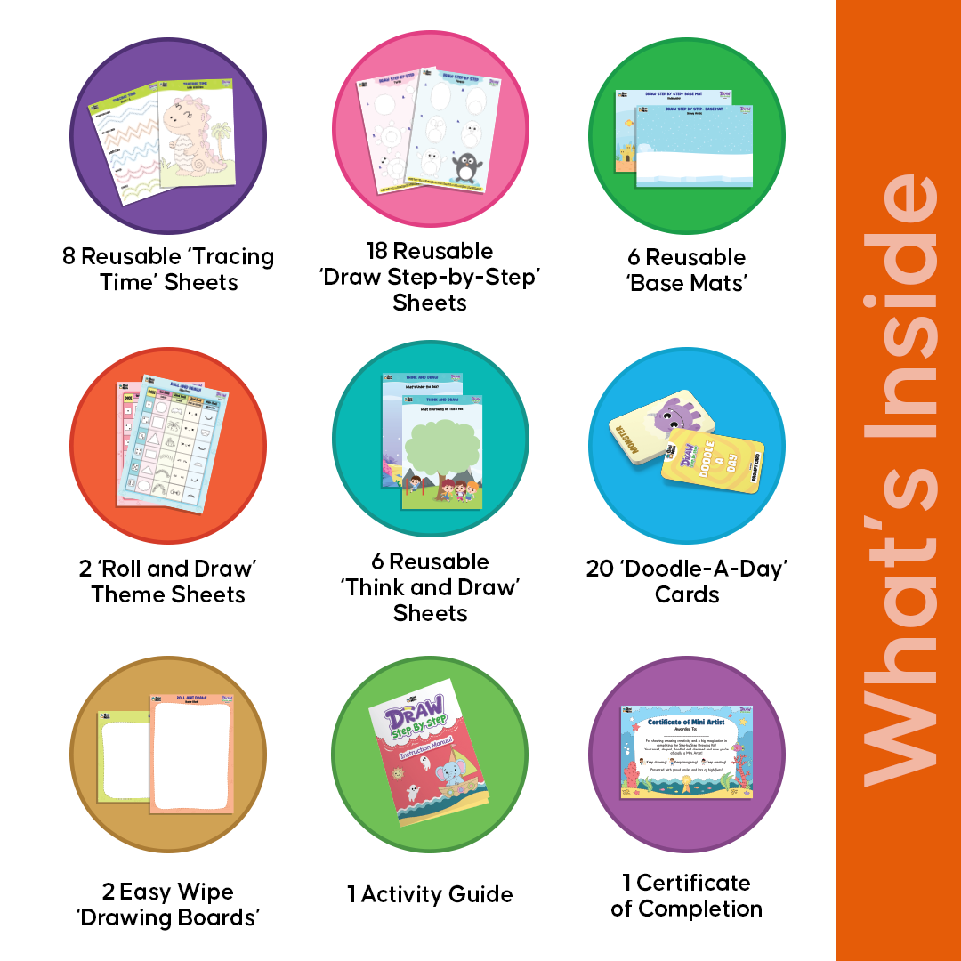 Draw Step by Step | Creative Learning Activity Pack for Kids 4+ years