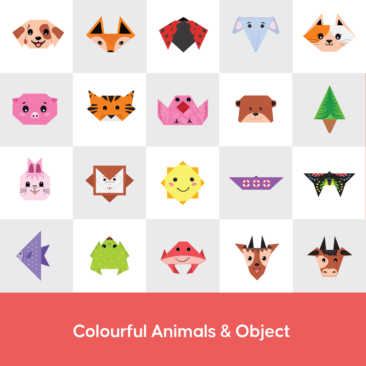 GiniMini Origami Craft Kit for Kids – DIY Paper Folding & Coloring Fun (Ages 4+)