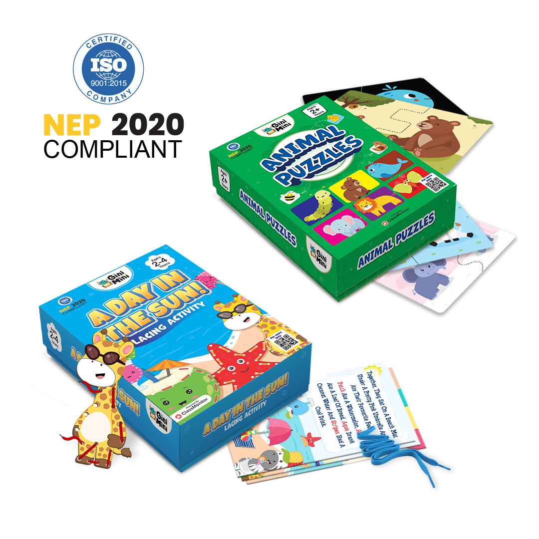 Curios toddler set - Lacing and Puzzle Activity