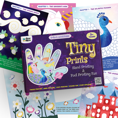 GiniMini Tiny Prints & The Magical Journey – DIY Art & Craft Kit for Kids | Sensory Painting + Story Adventure for Ages 3, 4, 5,