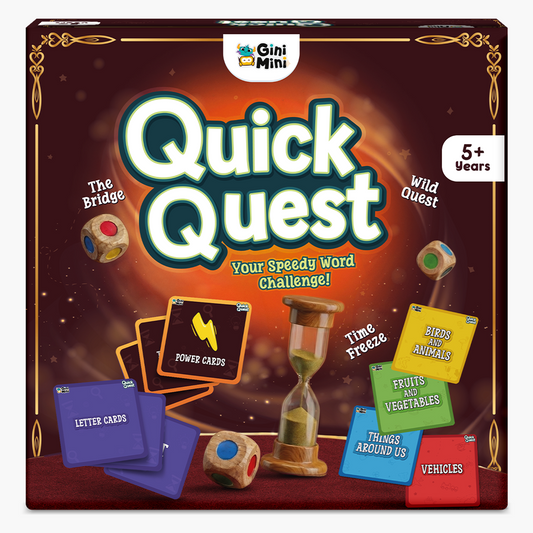 GiniMini Quick Quest Word Game for Kids 5+ Years | Fast-Paced Vocabulary & Thinking Game