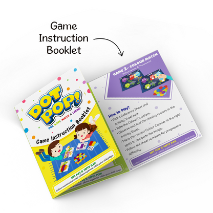 GiniMini DOT POP | Colour & Counting Activity Kit for Kids Aged 2–5 | Reusable & Screen-Free Play