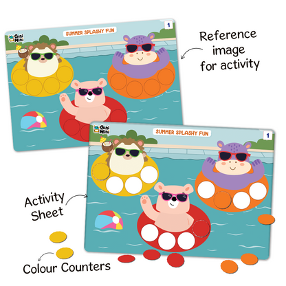 GiniMini DOT POP | Colour & Counting Activity Kit for Kids Aged 2–5 | Reusable & Screen-Free Play