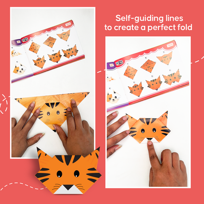 GiniMini Origami Craft Kit for Kids – DIY Paper Folding & Coloring Fun (Ages 4+)