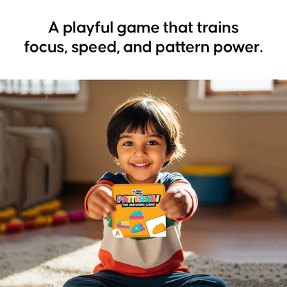 GiniMini Pattern! The Matching Activity Set for Kids 3 4 5 | Fast-Paced Shape Spotting Game with Buzzer | Fun Preschool Educational Toy for Focus, Attention & Visual Recognition