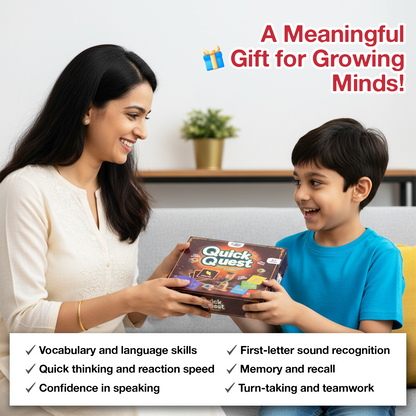 GiniMini Quick Quest Word Game for Kids 5+ Years | Fast-Paced Vocabulary & Thinking Game