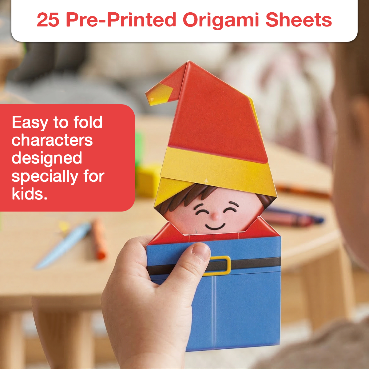 GiniMini Origami Story Theatre – DIY Origami Puppet Storytelling Kit for Kids | Screen-Free Creative Learning Toy | Age 4+ Years