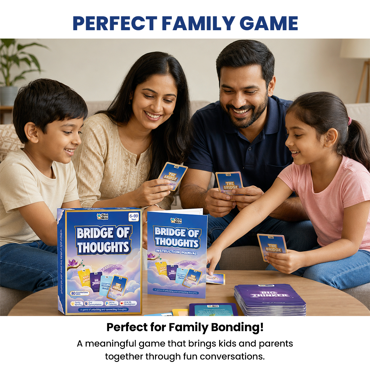 GiniMini Bridge of Thoughts Game | Creative Storytelling & EQ | Family Activity | 6+ Years