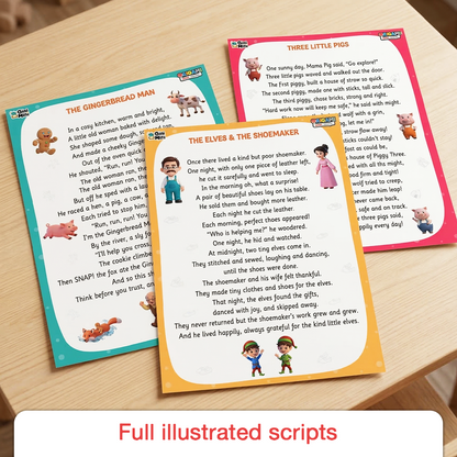 GiniMini Origami Story Theatre – DIY Origami Puppet Storytelling Kit for Kids | Screen-Free Creative Learning Toy | Age 4+ Years
