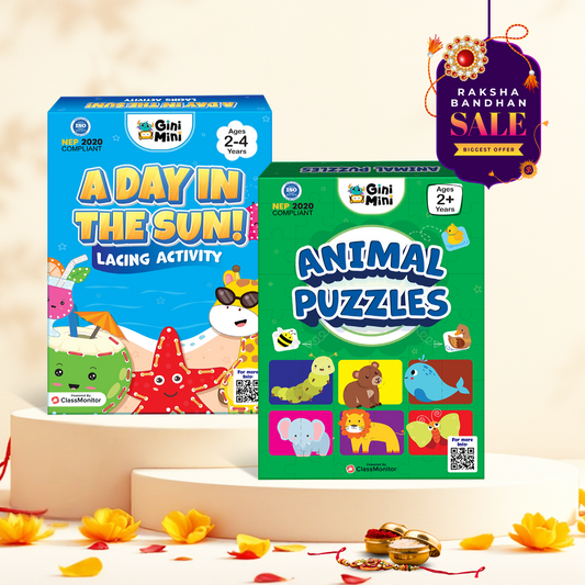 Curios toddler set - Lacing and Puzzle Activity