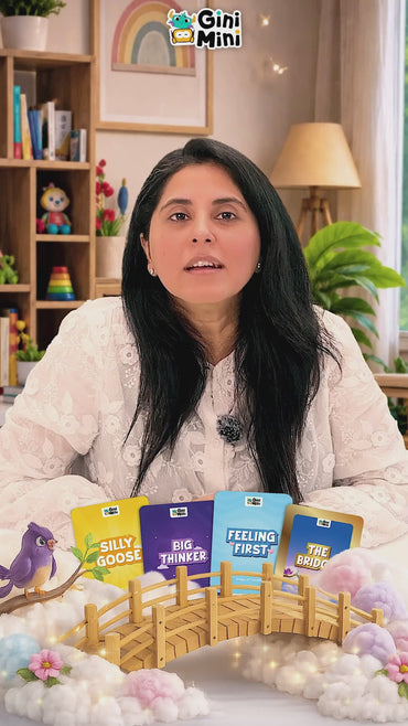 GiniMini Bridge of Thoughts – Conversation & Family Bonding Card Game for Kids, Teens & Adults | Emotional Intelligence, Communication & Storytelling Game | Screen-Free Family Activity | Age 6+ Years