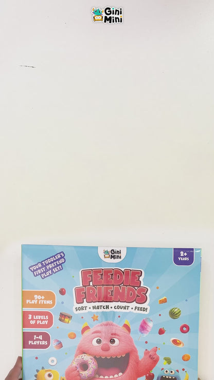 GiniMini Feedie Friends Educational Toy for Toddlers | Cooperative Feeding Game for Toddlers | Early Math, Colors & Shapes | Screen-Free Learning for Ages 2-4